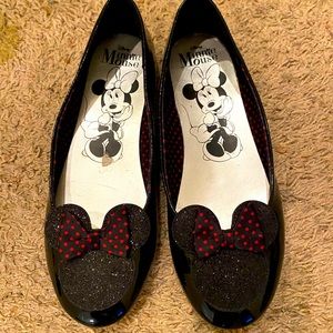 Girls Disney Minnie Mouse black flats